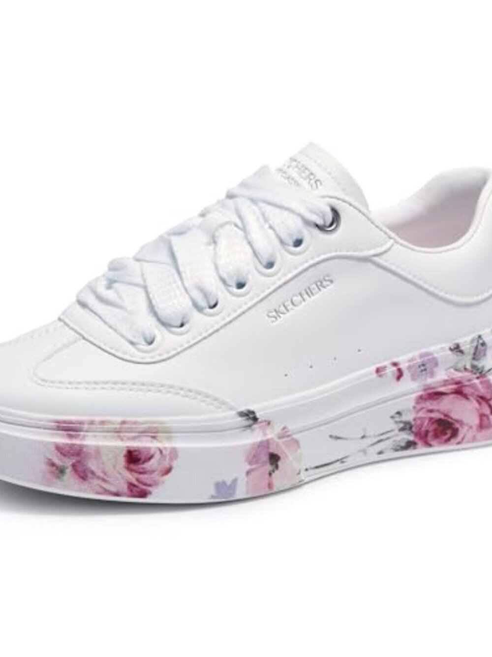 🆕 Womens Cordova Classic-Painted Flora Sneaker - White